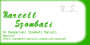 marcell szombati business card